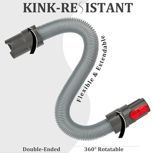 Fullclean Flexible Extension Hose Attachment Compatible with Dyson V15 V15s Gen5 V12 V11 V10 V9 V8 V7 Vacuum Cleaner Accessories Tool Replacement Parts