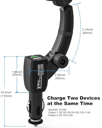for MagSafe Car Mount Cigarette Lighter [Dual USB Charger] Magnetic Phone Holder for Car Charger [Fast Charging] Phone Holders for Your Car for iPhone Air 17 Pro Max16 15 14 13 12, S25, All Smartphone