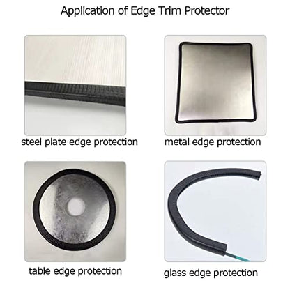 Rubber Edge Trim Black 26Feet, Fits 1/8” Edge, Flexible U Shape Seal Strip for Sharp/Rough Surfaces, Cars, Trucks, Boats - style: Fits 1/8" Edge