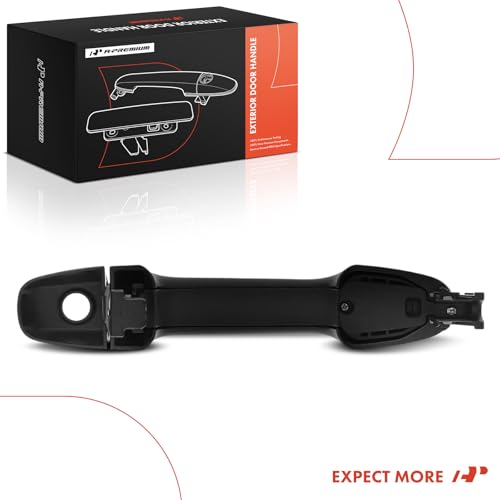 A-Premium Front Driver Side Exterior Door Handle with Keyhole Cover Compatible with Toyota Camry 12-17, Yaris 12-19, C-HR 18-19, 86 18-20, Prius C & Scion FR-S, iM & Subaru BRZ, Carbon Fiber Look