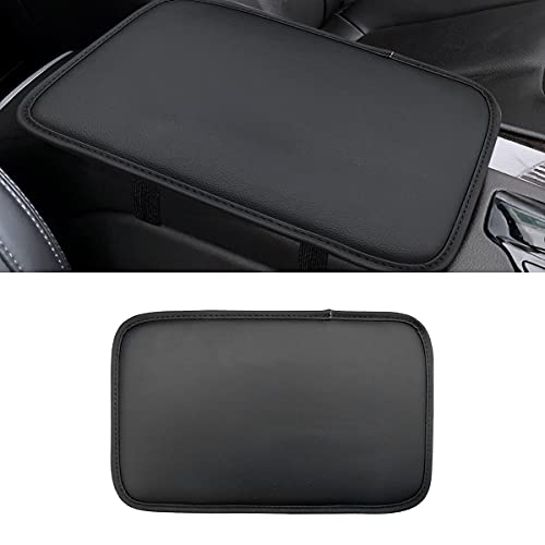 8sanlione Leather Center Console Cushion Pad, 11.4"x7.4" Waterproof Armrest Seat Box Cover Fit for Most Cars, Vehicles, SUVs, Comfort, Car Interior Protection Accessories (Black/Skin) - color: Black/Skin