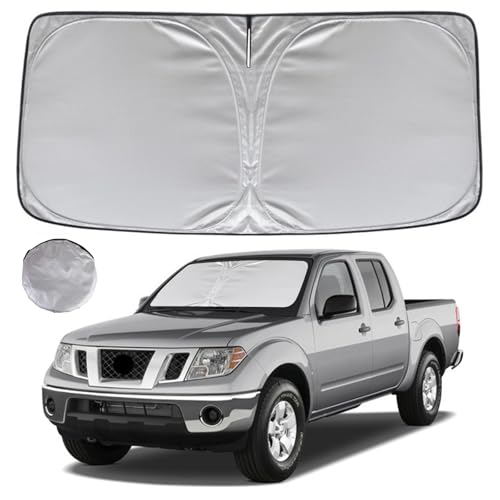 KAYZT Windshield Sun Shade for 2006-2021 Nissan Frontier Foldable Sunshade Front Window Custom Fit Car Accessories - size: For 2006-2021 Nissan Frontier