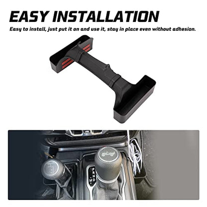 KIWI MASTER Console Shifter Storage for 2018-2026 Jeep Wrangler JL Gladiator JT Gear Shift Storage Box Tray, JL JT Interior Accessories Parts, Black