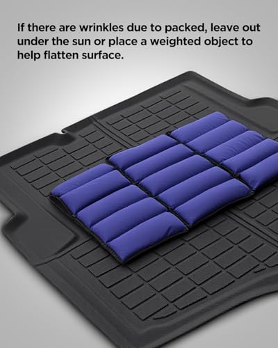 Car Floor Mats Compatible for Chevy Cruze 2016-2019 (Sedan and Spare Tire Version Only) Cargo Liners Heavy Duty Front Rear Rows Waterproof 3D Anti-Slip Rubber TPE for Chevrolet Cruze Accessories