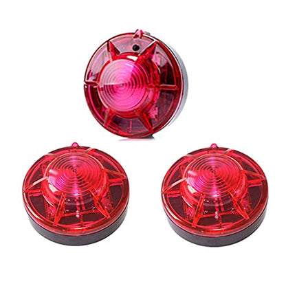 3 Pack LED Road Flares Roadside Flashing Emergency Lights Beacon luminous with Magnetic Base for Vehicle and Outdoor Sports.(Red) - color: Red