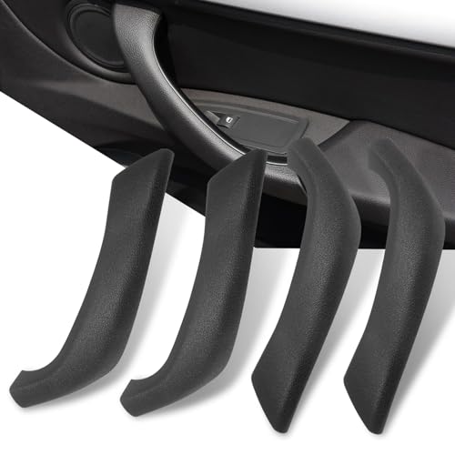 Jaronx Compatible with BMW X1/X2 Door Handle Cover, Right Side Door Handles Replacement Outer Cover Compatible with BMW X1 F48 2016-2022, X2 F39 2018-2023 (4PCS, Black) - color: Black, size: 4 Pieces (Full Set)