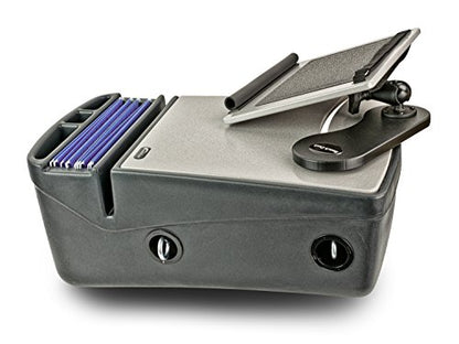 AutoExec Reach Car Desk for Your Vehicle Workstation and Mobile Office, Front Seat, with 400 watt Power Inverter - color: Grey, style: 400 watt Power Inverter