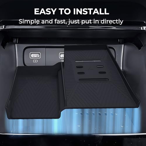 Wireless Charging Protective Mat for KIA Sorento 2026 2025 2024 2023 2022 2021, Center Console Interior Accessories Silicone Anti-Slip Wireless Charger Cover Pad for 2021-2026 Sorento, Black - style: Fits for KIA Sorento 2021-2026