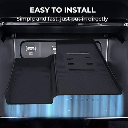 Wireless Charging Protective Mat for KIA Sorento 2026 2025 2024 2023 2022 2021, Center Console Interior Accessories Silicone Anti-Slip Wireless Charger Cover Pad for 2021-2026 Sorento, Black - style: Fits for KIA Sorento 2021-2026