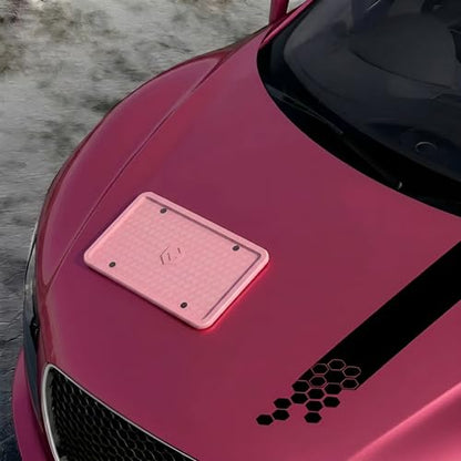 Rightcar Solutions Car Plate Frame, Silicone License Plate Frame, Rust-Proof Rattle-Proof Weather-Proof License Plate Holder for Front or Rear, Pink, 1 Pack - color: Pink