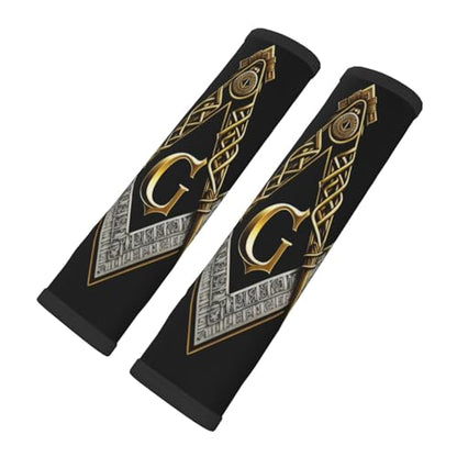 Master Mason Masonic 2 PCS Car Seat Belt Pad Cover for Adults, Suitable for Car Seat Belt Backpack Shoulder Bag - color: Master Mason Masonic