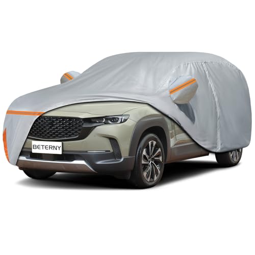 Car Cover for 2023-2026 Mazda CX-50/CX50, Waterproof Custom-fit All Weather Sun Rain UV Dust Snow Protection Outdoor CX50 Full Car Cover with Door Zipper and Cotton Lining-Gray - size: CX50 Cover