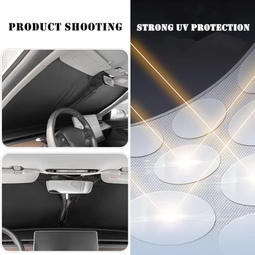 Windshield Sun Shade for Toyota RAV4 2013-2018 Sunshade 240T Reflective Fabric Double-Layer Design Front Window Blocks UV Rays and Heat Automotive Interior Protector Keep Your Car Cooler