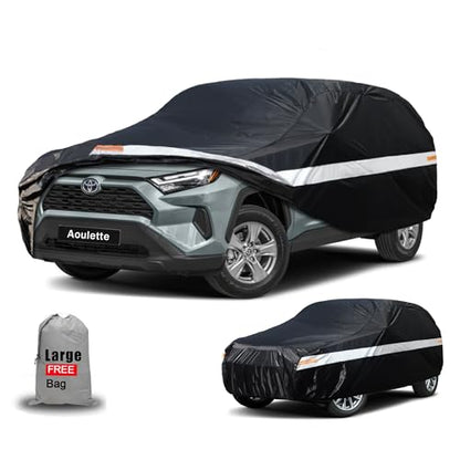 Toyota Car Cover Custom Fit for Toyota RAV4/RAV4 Prime, Waterproof Car Cover for Automobiles All Weather, Lightweight Full Exterior Cover Outdoor Sun Rain Dust Snow Wind Protection. - size: Custom Fit Toyota RAV4
