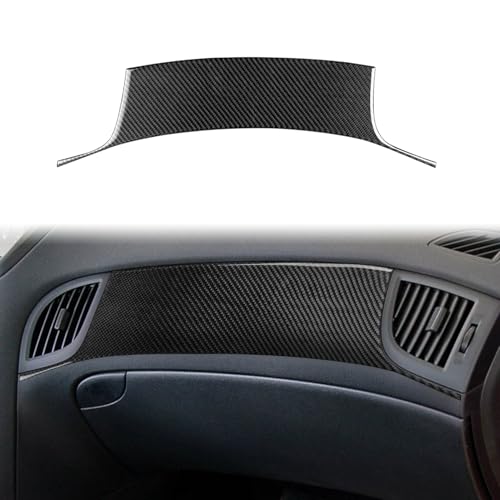 Car Decals Real Carbon Fiber Passenger Side Dashboard Trim Stickers Compatible with Hyundai Genesis Coupe 2013 2014 2015 2016 Interior Accessories - color: Co-pilot Cover Trim