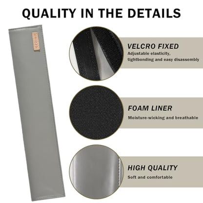 2-Pack Seat Belt Covers, Universal Car Seat Belt Pads Protector for Comfortable Driving, Relief Neck & Shoulder Pain, Fits All Cars & Backpack Straps (05-Grey) - color: 05-Grey