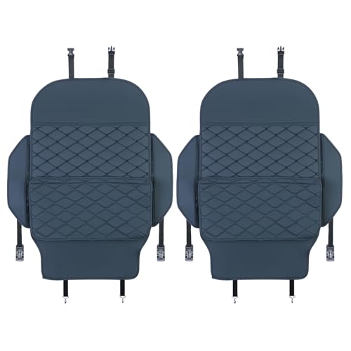 TAIKOO Seat Back Protector + Large Capacity Pocket Storage Organizer,Preventing the Impact of Children Stepping on the Seat Backrest (Blue) - color: Blue