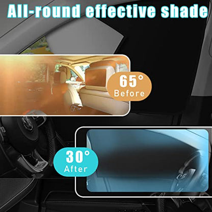 Ziciner Car Window Sun Shade（Only for Metal Frame）, 2 Pcs Auto Side Rear Magnetic Windshield Curtains, Sun Heat Blocker and UV Rays Protector, Universal Window Covers for Car, SUV (Silver-Back Window) - color: Silver-Back Window