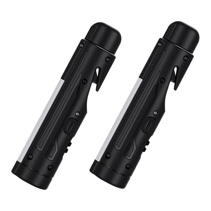 KnLnny Ware Automotive Escape Tool, Window Breaker,Seatbelt Cutter, Car Flashlight, 5 in1 Auto Tactical Gear, USB Charging, Magnetic Attraction, Emergency Kit Self Defense Accessories,Black - color: Black