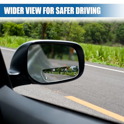 Rectangular Car Blind Spot Mirror, Adjustable Frameless HD Convex Rearview Side Mirror for Enhanced Safety, Universal Removable Wide Angle Auxiliary Mirrors Accessories for Vehicle (DM-070) - size: Rectangular