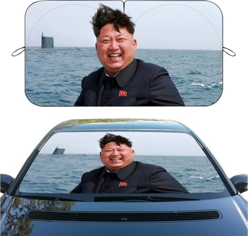 Funny Motivational Car Windshield Sun Shade, Foldable Reflective Sunshade for Front Window, UV & Heat Blocking, Interior Protector, Universal Fit for SUV Sedan Truck, 59" x 31.5" - color: color 6
