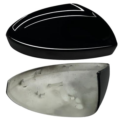 Moonlinks Compatible with Nissan Sentra 2020 2021 2022 2023 2024 Side Mirror Cover Replacement, Glossy Black Right Passenger Side Clip-on Mirror Cap for Sentra S/SR/SV/Sense/Advance/Exclusive - color: Right Black