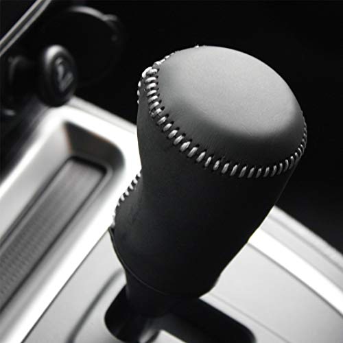 JI Loncky Genuine Leather Gear Shift Knob Cover for 2007 2008 2009 2010 2011 2012 2013 2014 2015 2016 Jeep Compass Automatic / 2007 2008 2009 2010 2011 2012 2013 2014 2015 2016 Jeep Patriot Automatic