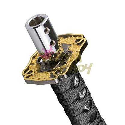 JDMBESTBOY Samurai Sword Black Shift Knob Shifter Alloy Katana with Adapters Universal 26cm - color: Black, size: 26cm