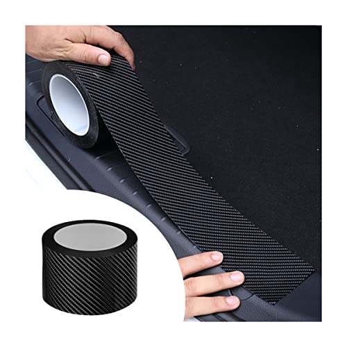 Car Door Edge Entry Guards, 5D Carbon Fiber Anti-Collision Waterproof Protector Tape, Scratch Cover Strip Sticker for Car Door Sill Rear Bumper, Automotive Exterior Accessories for Most Cars - color: Black, size: 3"x394"