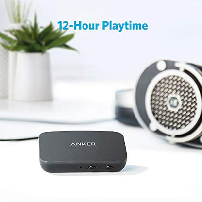 Anker Soundsync Bluetooth Receiver for Music Streaming with Bluetooth 5.0, Dual Device Connection, Handsfree Calls, 12-Hour Battery Life, for Car & Home Stereo - Signal Reception Only - size: Small