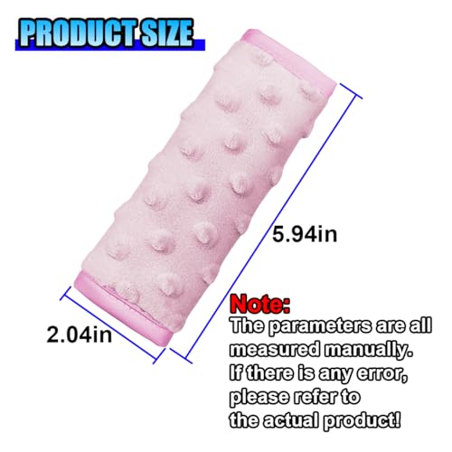 2PCS Car Seat Belt Covers for Kids - Soft Seat Belt Shoulder Strap Cover Harness Pad for Comfortable Driving - Universal Car Seatbelt Cushion Pad with Dotted Design Protect Shoulder & Neck (Pink) - color: Pink