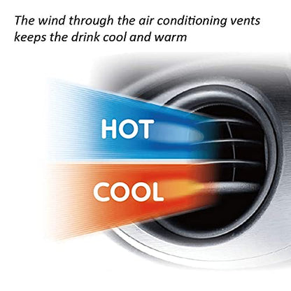 LITTLEMOLE Car Cup Holder with Hook, Adjustable Car Air Vent Cup Mount, Universal Drink Clip-on Holder Soft Drink Water Coffee Bottle Stand