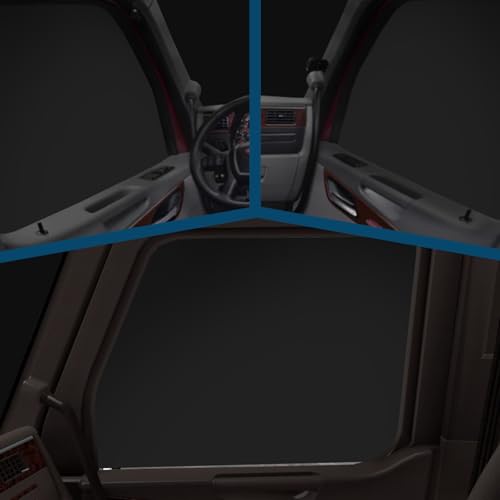 Side Window Sun Shade for Peterbilt 579 2022-2026, 567 2014-2026, Custom Fit 210T Reflective Sunshade for Semi Truck, 6-Layer Heat Insulation Privacy Protector, Block 99% UV Rays, 2PCS - size: Peterbilt 579 / 567 2014-2026
