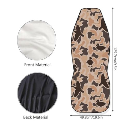 Duck Hunter Camo Car Seat Covers Front Seats 2 Pcs Automotive Interior Seat Covers Stretch Polyester Fabric Cover All-Season Protection Suitable for Most Cars,SUV,Sedan - color: Duck Hunter Camo
