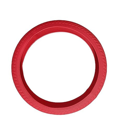Universal Steering Wheel Cover：13.5 to 15 Inches Stretchable Silicone Anti Skid Steering Wheel Protector Fit for Most Car Models Including Round D Shape or Special Shape (Red) - color: Red
