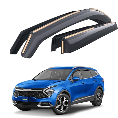 Goodyear Shatterproof in-Channel Window Deflectors for Kia Sportage 2023-2026, Rain Guards, Window Visors for Cars, Vent Deflector, Car Accessories, 4 pcs - GY008440 - color: For Sportage 23-26