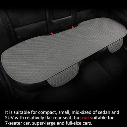 West Llama Pu Leather Car Seat Bottom Covers Protectors Include 1 Pair Front Driver Seat Pad Mat and 1 Rear Bench Cover Universal Fit 90% Vehicles,Gray - color: A-Gray, size: Universal Fit - Full Set