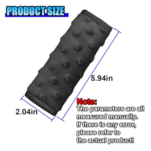 2PCS Car Seat Belt Covers for Kids - Soft Seat Belt Shoulder Strap Cover Harness Pad for Comfortable Driving - Universal Car Seatbelt Cushion Pad with Dotted Design Protect Shoulder & Neck (Black) - color: Black