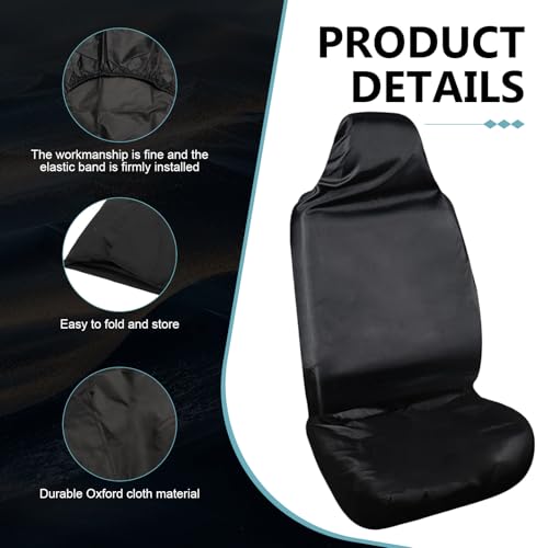 2PCS Car Seat Cover Protector, Waterproof Stain Resistant Front Seat Protective Cover, Washable Oxford Seats Protectors for Gym Workout, Running, Beach and Hiking,Fit for Cars, SUVs, Trucks - size: 2 PCS