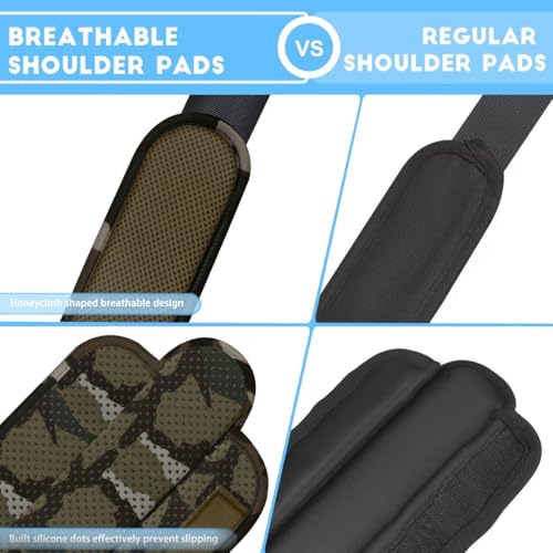 ZINZ 2-Pack Universal Shoulder Pad with Ultra Thick Cushion for Bag Luggage Bag Crossbody, Plus Long & Anti-Slip & Breathable,Camouflage Green - color: Camouflage Green