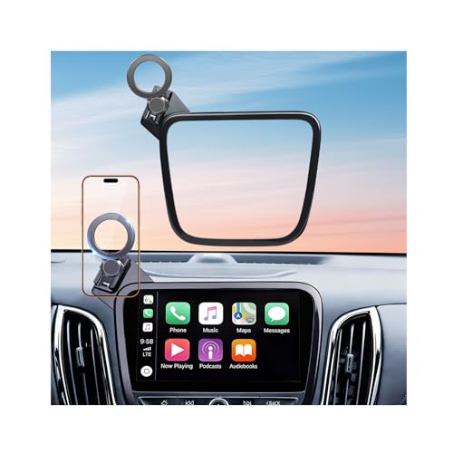 Car Phone Holder for Chevrolet Malibu 2016-2025 & Equinox 2018-2024 (Only for 8-Inch Screen) 360° Rotation Magnetic Cell Phone Mount, Compatible with Magsafe, Does Not Affect Air Vent - style: Fit for 16-25 Malibu & 18-24 Equinox, 8-Inch