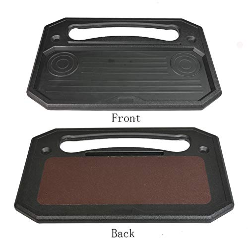 CYDZSW Car Steering Wheel Tray for Eating Food,Steering Wheels Desk Road Trip Essentials for Adults,Car Table Food Trays Organization,Cars Cool Interior Gadgets Accessories(Black)