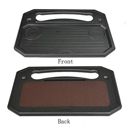 CYDZSW Car Steering Wheel Tray for Eating Food,Steering Wheels Desk Road Trip Essentials for Adults,Car Table Food Trays Organization,Cars Cool Interior Gadgets Accessories(Black)