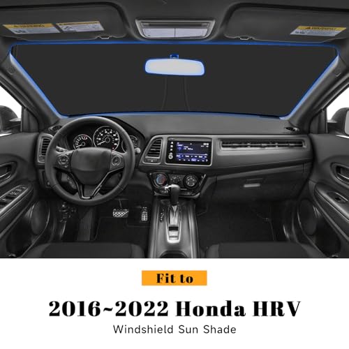 Car Windshield Sun Shade for Honda 2016-2022 HR-V Accessories (OEM Design) Reflective Foldable Heat Insulation Sunshade for Ultimate Protection - size: for Honda 2016-2022 HR-V