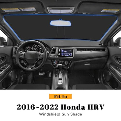 Car Windshield Sun Shade for Honda 2016-2022 HR-V Accessories (OEM Design) Reflective Foldable Heat Insulation Sunshade for Ultimate Protection - size: for Honda 2016-2022 HR-V