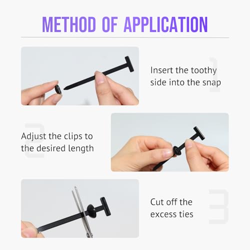 Mavens Cable Tie Buckle, 30 PCS Nylon Universal Cable Tie Buckle, T-Shaped Fixion Tools, Car Zip Ties & Button Zip Ties for Fender Liners, Underbody Panels, Splash Shields
