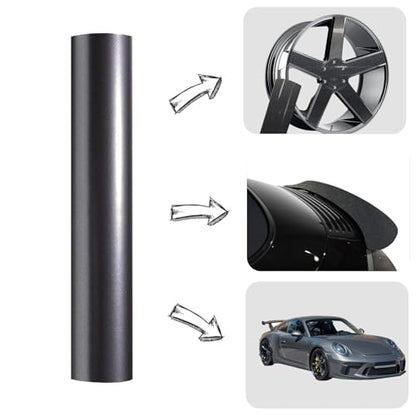 Car Wrap for Body Protection Scratch Resistance Air Release Technology 1 X 5FT Charcoal Grey Vinyl Wrap - color: Charcoal Grey, size: 1*5FT