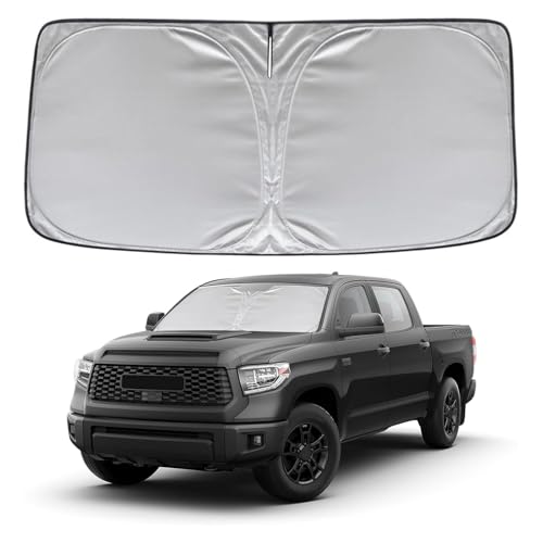 KAYZT Windshield Sun Shade for 2007-2021 Toyota Tundra Foldable Sunshade Front Window Custom Fit Car Accessories - size: for 2007-2021 Tundra