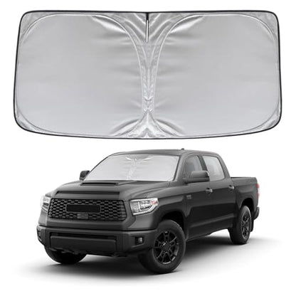 KAYZT Windshield Sun Shade for 2007-2021 Toyota Tundra Foldable Sunshade Front Window Custom Fit Car Accessories - size: for 2007-2021 Tundra