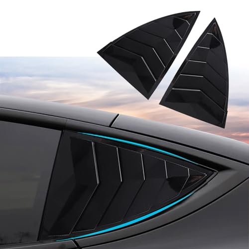 for Tesla Model Y Rear Side Window Cover Louver Sport Style, for Tesla Model Y 2021-2025 Exterior Decoration Accessories (Model Y-Glossy Black) - color: Model Y-Glossy Black